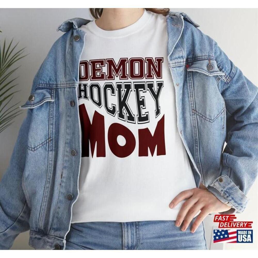 Demon Hockey Mom Unisex Tee Goalie Tshirt Player Shirt Classic